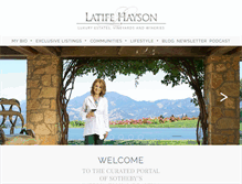 Tablet Screenshot of latifehayson.com